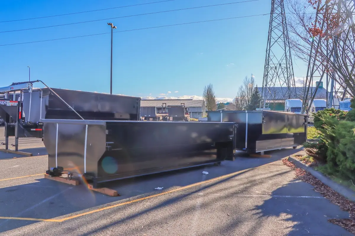 Roll-off dumpster ready for waste disposal at job site for Construction Dumpster Rental in Cottonwood